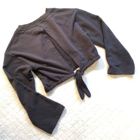 Mod Ref Tops - Mod ref open back tied cropped sweatshirt/s